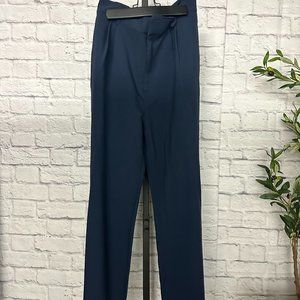 Abercrombie Navy Blue Tailored Wide Leg Pant